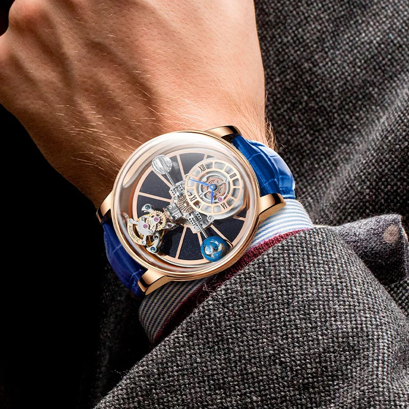 HAEMMER 2025 new top brand luxury fashion casual business quartz watch astronomy waterproof watch Relogio Masculino+Box