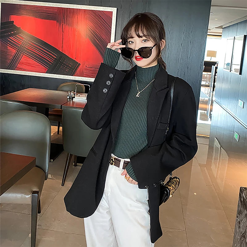 New Women's Elegant Solid Basic Knitted Tops Women Turtlneck Sweater Long Sleeve Casual Slim Pullover Fashion Simple Chic Tops