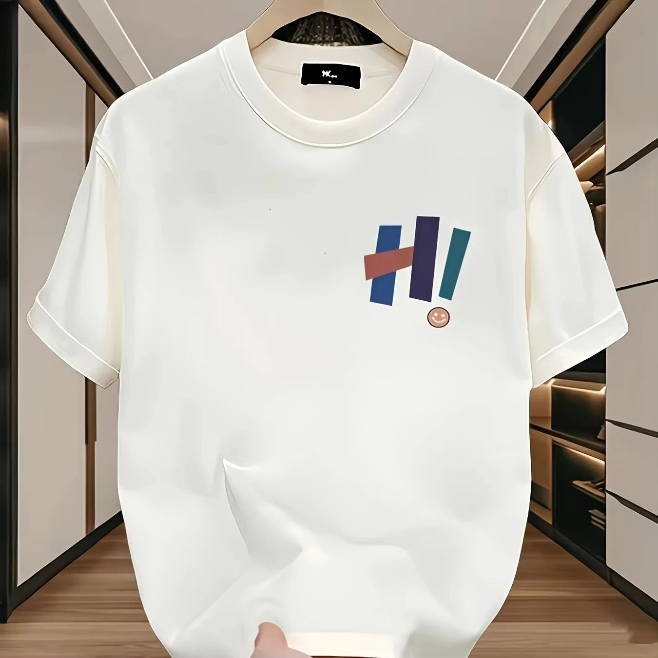 Men Cotton T-shirt Fitted Round Neck T-shirt Minimalist Casual Everyday Shirt Street Style Urban Fashion Men Clothing