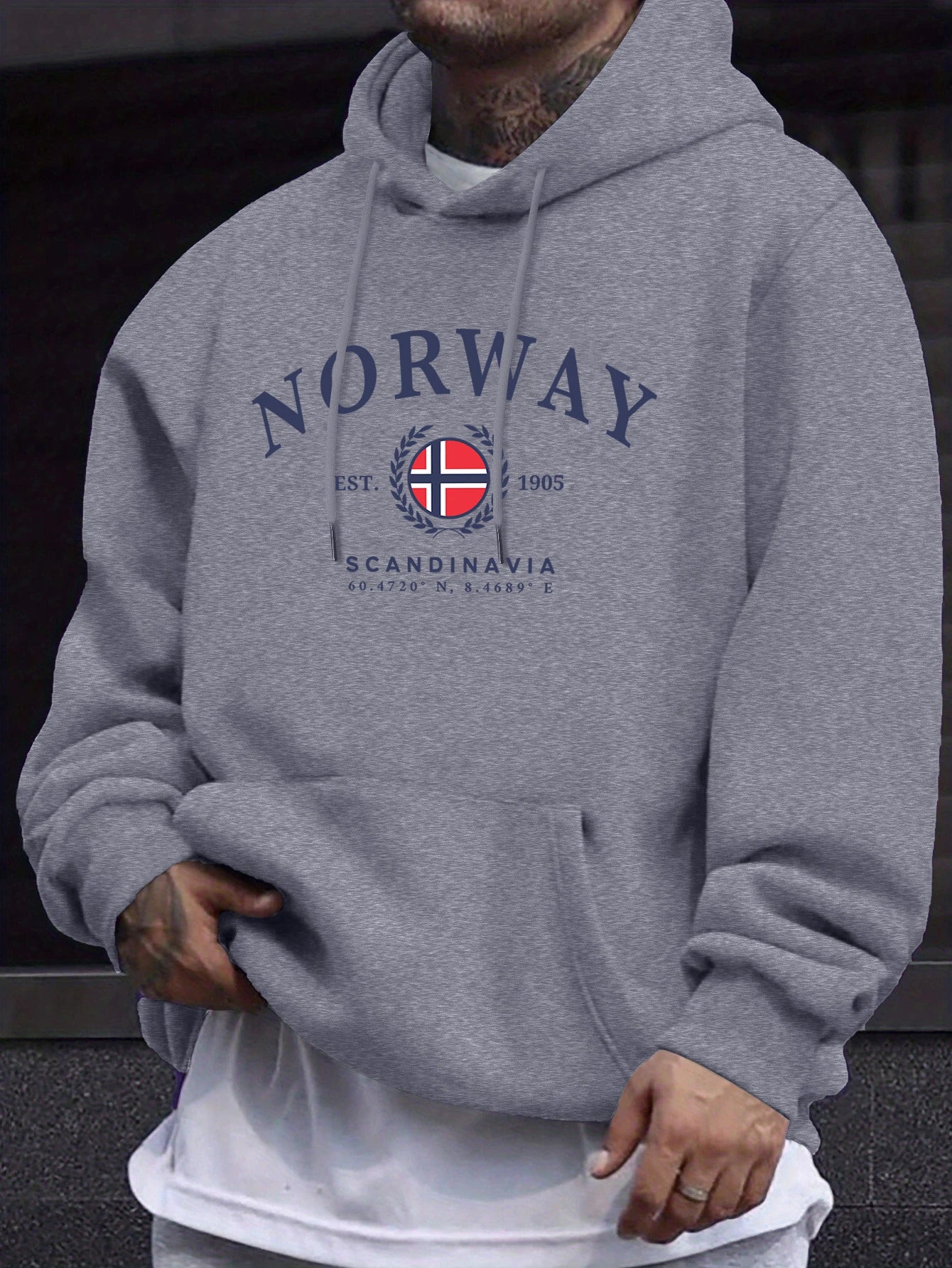 Norway Scandinavia Flag Creative Prints Pullovers Unisex Thicken All-Match Hoodie Street Autumn Sweatshirt Loose Casual Clothes