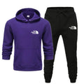 Autumn and winter printed men's and women's fashionable casual sportswear outdoor fitness jogging set hooded sportswear pants