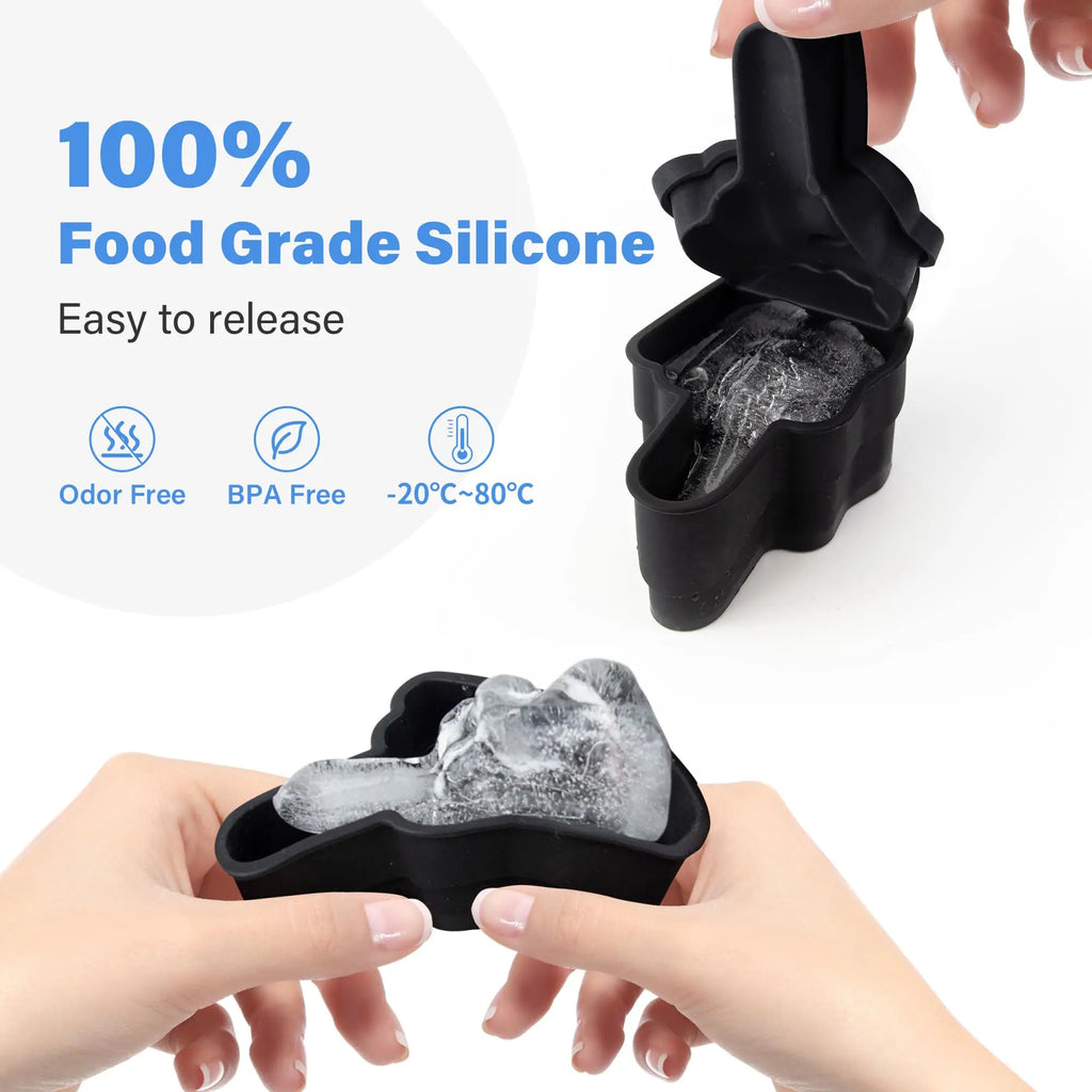 Middle Finger Ice Cube Mold Easy-Release Silicone Fun Shapes BPA Free Idea for Party Whiskey Cocktails Coffee Drinks