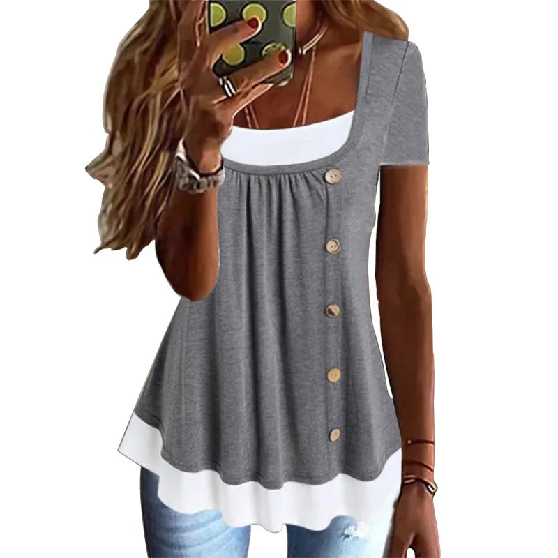 Summer Casual Vintage Clothes Streetwear Tshirt Elegant Shirts for Women Clothing Y2k Top Harajuku Tees T-Shirts Fashion