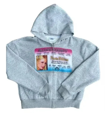 25Spring and Autumn European and American Version Unisex Cute Hoodie Youth Oversized Sweatshirt Casual Clothes Zipper Jacket