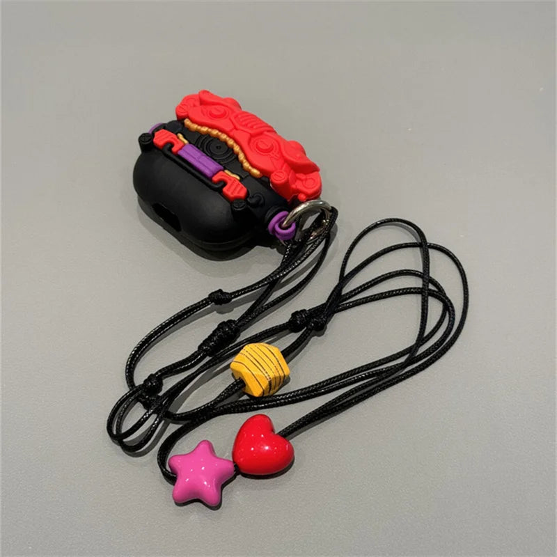 In Stock Luminous Kiva Belt Kamen Rider Earbuds Case Black Neck Strap Anime Merchandise Collection Decoration Model Toy Gifts