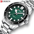 CURREN 8450 Top Brand Luxury Sport New Men Watch Military Waterproof Original Male Clock Stainless Steel Strap Quartz Wristwatch