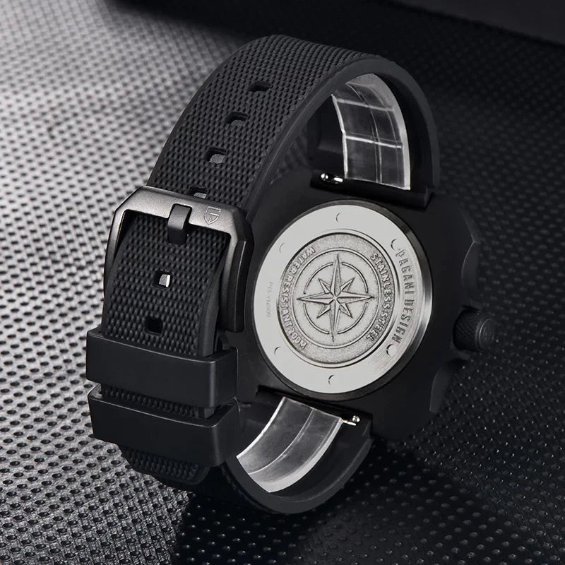 PAGANI DESIGN Men's Mechanical Watch Military Camouflage Hollow Dial NH35 Movt Sapphire 200m Waterproof Automatic Wristwatch