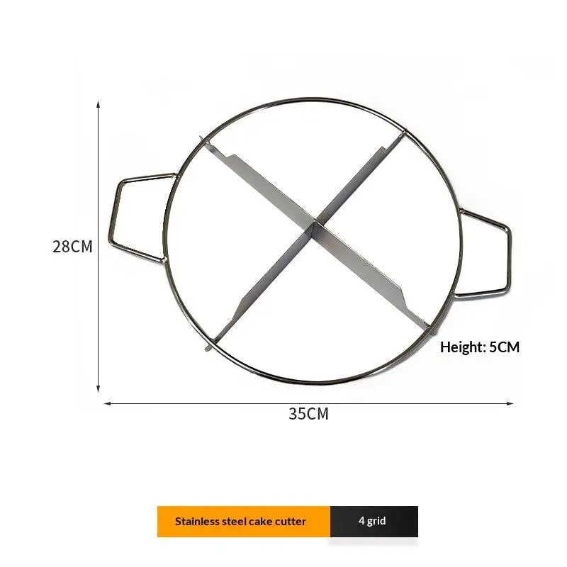 Party Perfect Cake Divider One-Press Stainless Steel Tool for Even 4-10 Slices Ideal for Birthday Cakes Pizzas Any Round Pastry