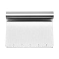 Baking Tool Stainless Steel Dough Cutter Graduated Integrated Pizza Scraper Manual Curled Edge Bench Scraper Cake