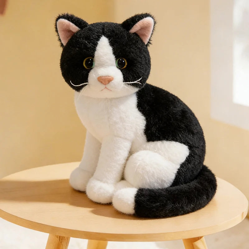26cm Cartoon Cat Plush Doll Colorful Gray Orange Cow Cat Siamese Cat Tabby Cat Animal Stuffed Toy Home Decor Gift For Children