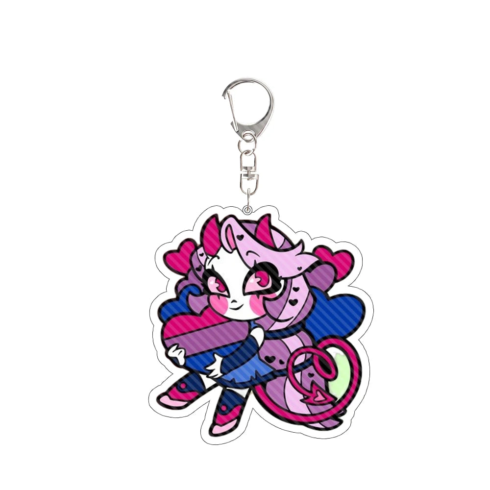 For Charlie Morningstar Vaggie AD Alastor Acrylic Keychain Anime Peripheral Backpack Pendant Festival Gift