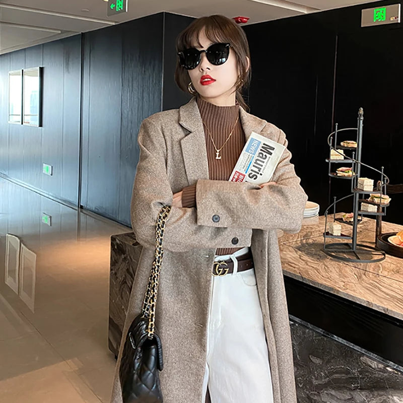 New Women's Elegant Solid Basic Knitted Tops Women Turtlneck Sweater Long Sleeve Casual Slim Pullover Fashion Simple Chic Tops