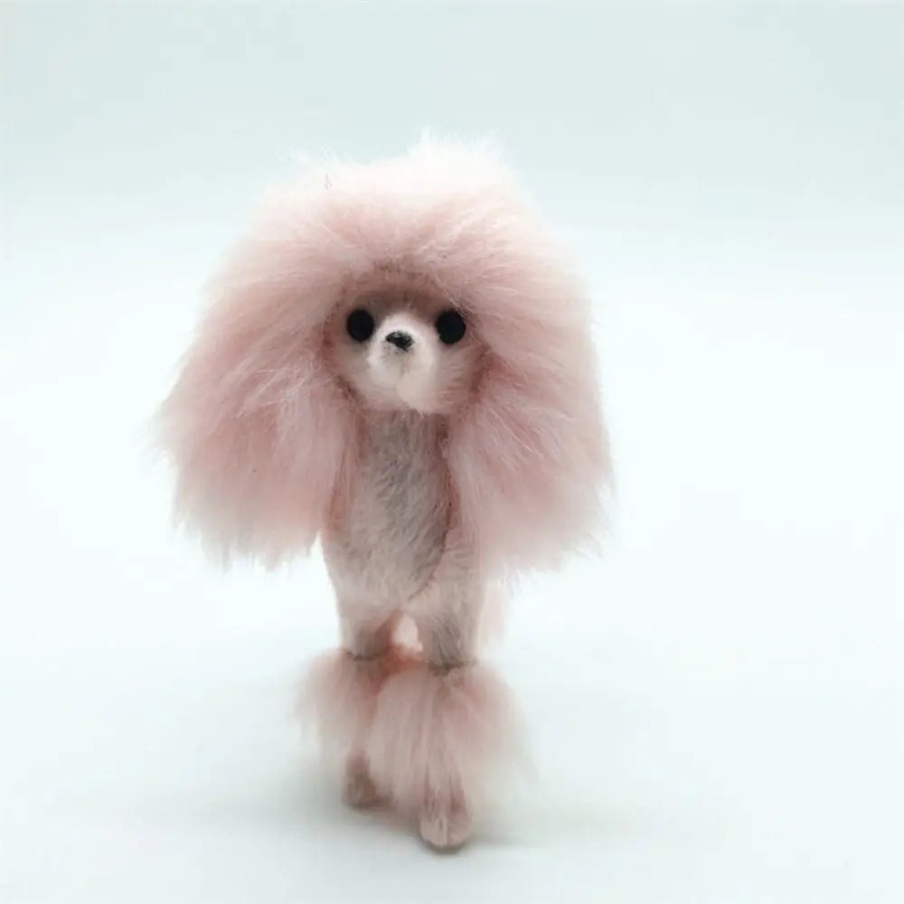 Dog Photography Props Plush Toys Home Decoration Crafts Gift Simulation Dog Poodle Figurines Desk Ornaments Miniature Figurines