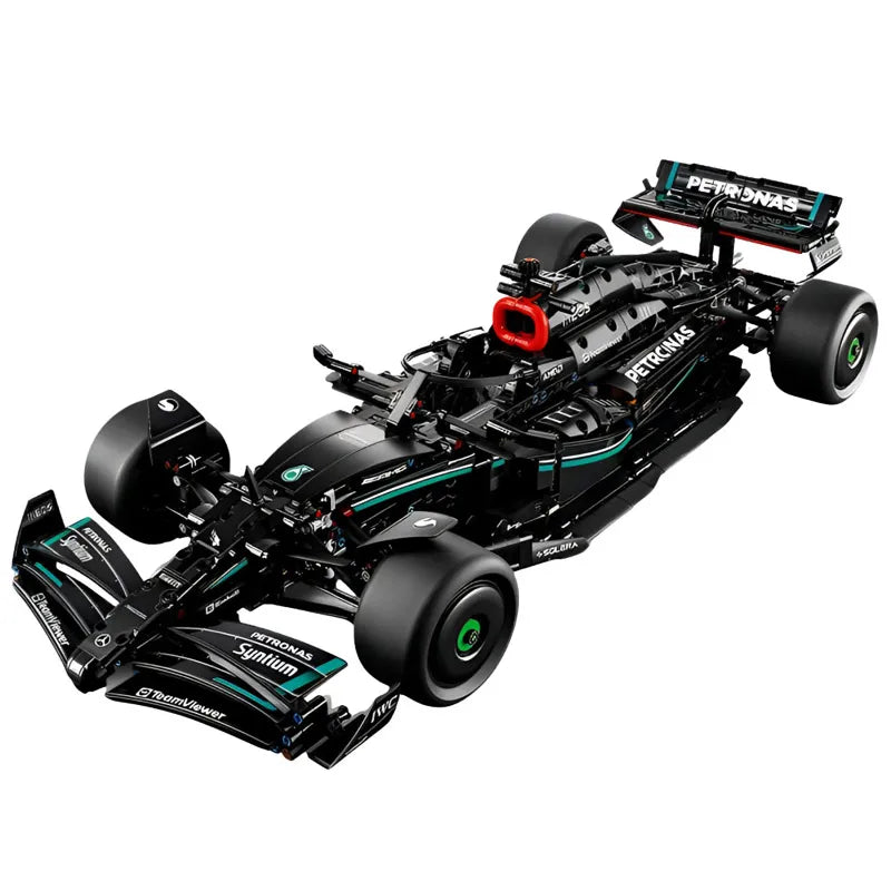1642 PCS Technical Series F1 W14 E Performance High-Speed Racing Car Assembly Toy MOC Vehicle Model, Birthday Gift for Boys