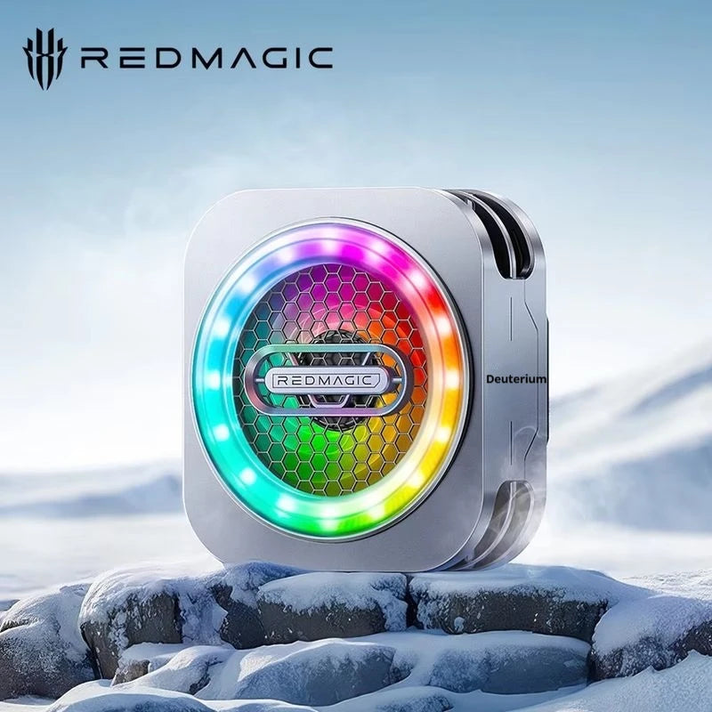 Redmagic 6 Pro Cooler 30W VC Liquid Cooling Radiator Magnetic Fan Cooler RGB LED AI Temperature Control For Mobile Phone Tablet