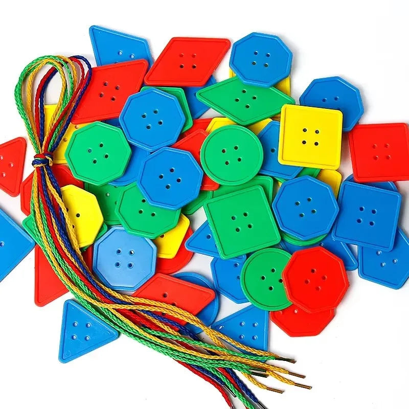 Threaded Geometry Building Blocks Toy Arithmetic Toys Educational Toy Children Threading Teaching Aids Brain-training TMZ