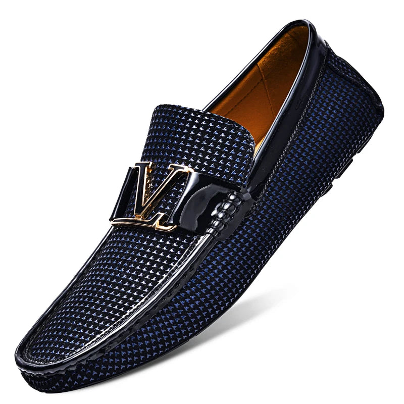 YRZL Mens Slip On Shoes 2025 Leather Loafers Men Casual Breathable Comfortable Lightweight Anti-Slip Driving Shoes For Men