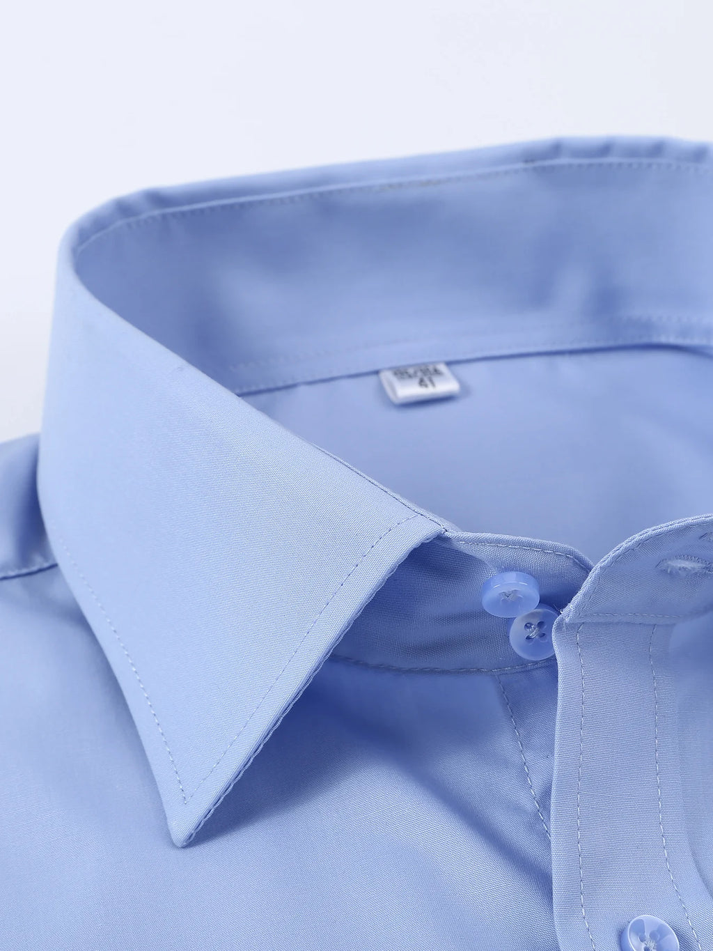 Men's French cufflinks shirt, men's slim fit long sleeved business sleeve nail free business formal men's solid color shirt