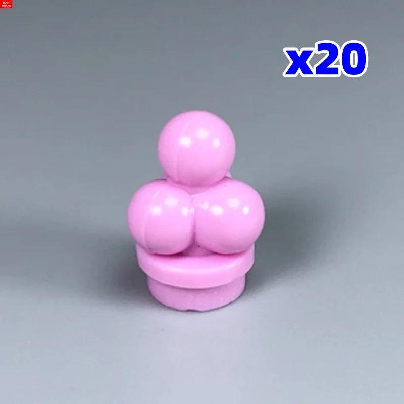 MOC Bricks Sugar Ice Cream Sweet Italian Food Dessert City Street Educational DIY Building Blocks Children's Toys Plastic Dolls