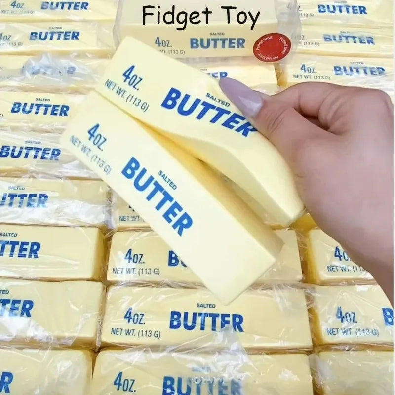 Soft Slow Rebound Butter Stick Realistic Silicone Squeeze Stress Relief Gadget Desk Office Accessory Funny Anti-Anxiety Toys