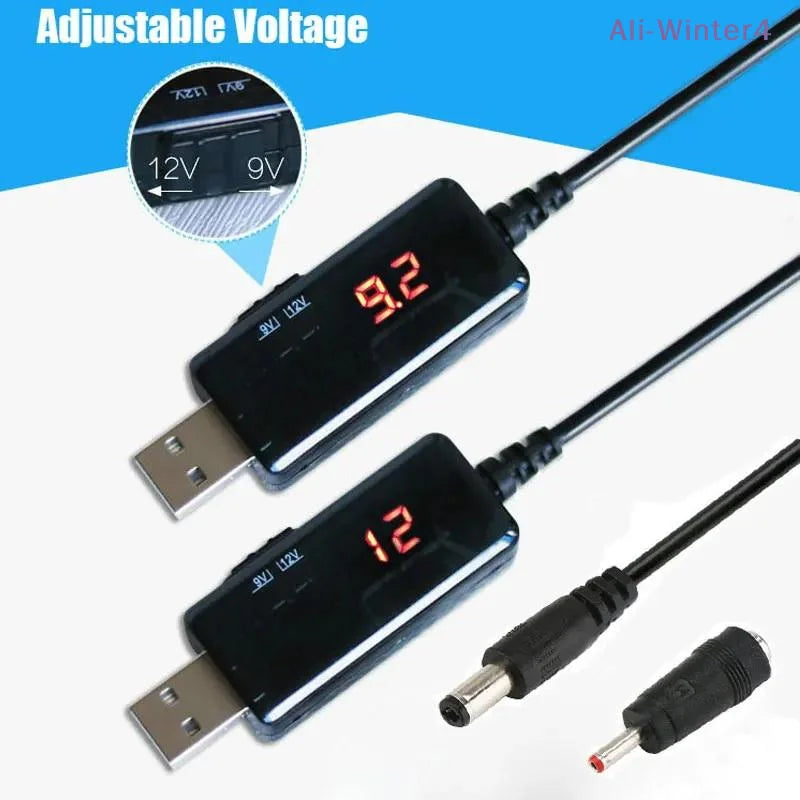 USB Boost Converter DC 5V To 9V 12V USB Step-up Converter Cable + 3.5x1.35mm Connecter For Power Supply/Charger/Power Converter