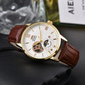 Orient Series Sports Sun, Moon, and Stars Skeleton Mechanical Men's Sports Watch Full Functionality World Time