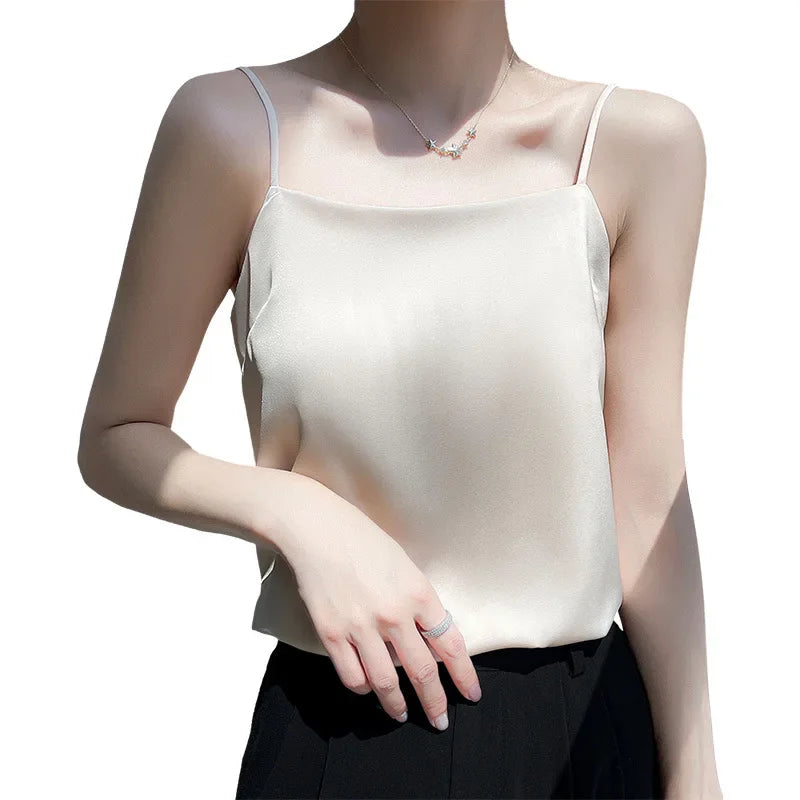 Casual Women Camis Tops Solid Spring Summer Tops Sexy Bottoming Tank Tops Office Lady Top 2026 Fashion Korean Camis Tank Top