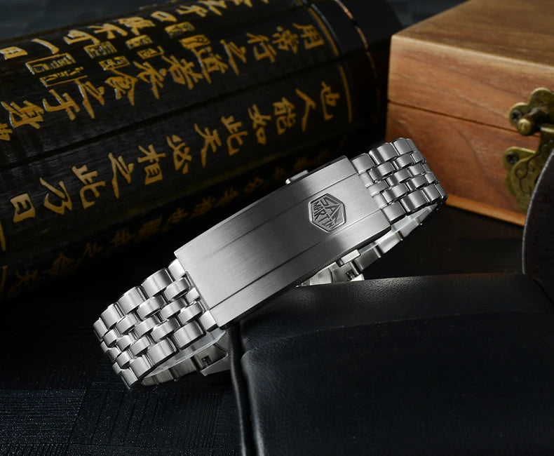 San Martin Men Automatic Watch Mechanical Wristwatch Sunburst JianZhan Dial 10Bar Waterproof Luminous Sapphire Mirror Miyota90S5