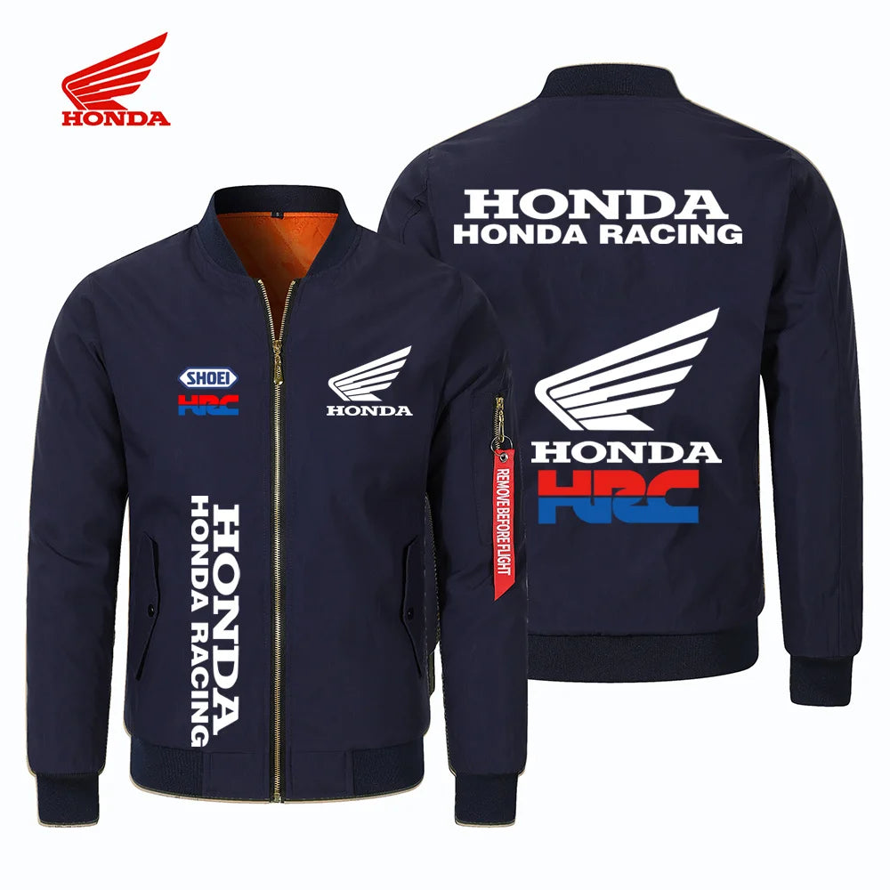 New Men's Big & Tall Winter Bomber Jacket: Thermal Baseball Style, Military Honda Windbreaker for Autumn Casual Wear