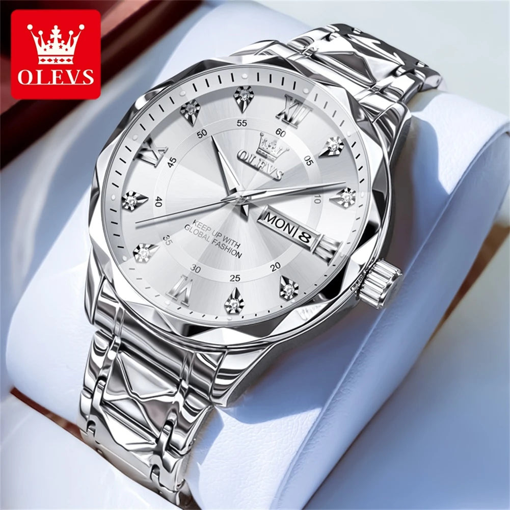 OLEVS High Quality Luxury Quartz Watch for Men New Original Fashion Male Watch Waterproof Calendar Luminous Men's Wrist Watches