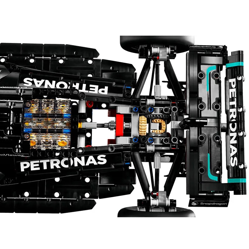 1642 PCS Technical Series F1 W14 E Performance High-Speed Racing Car Assembly Toy MOC Vehicle Model, Birthday Gift for Boys