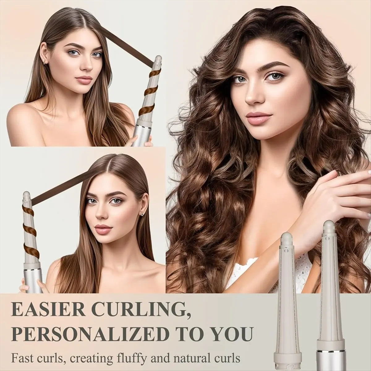 Top Long Curling Iron Conical Barrels Attachment for Shark FlexStyle 0.78-1.4Inch Auto-Wrap Curling Iron Textured Waves
