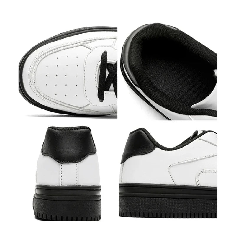 Mens Board Shoes Sneakers Skate Shoes Casual Sports Shoes Classic Comfortable Breathable Trendy Cushioned White Shoes Large Size