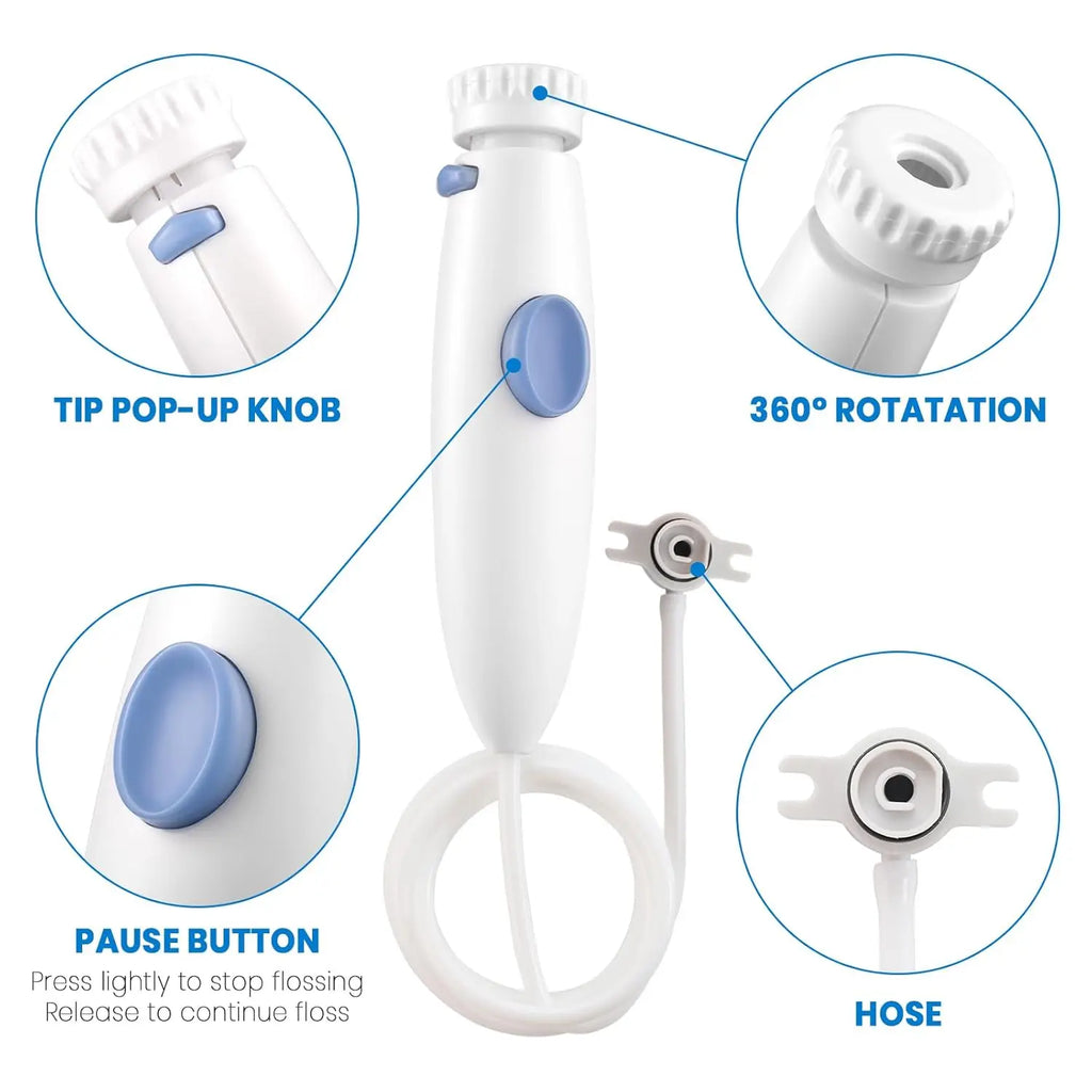 Replacement Hose Handle Parts Compatible with Waterpik Water Flosser WP-100 WP-140 WP-150 WP-900 Series Oral Irrigator Accessori