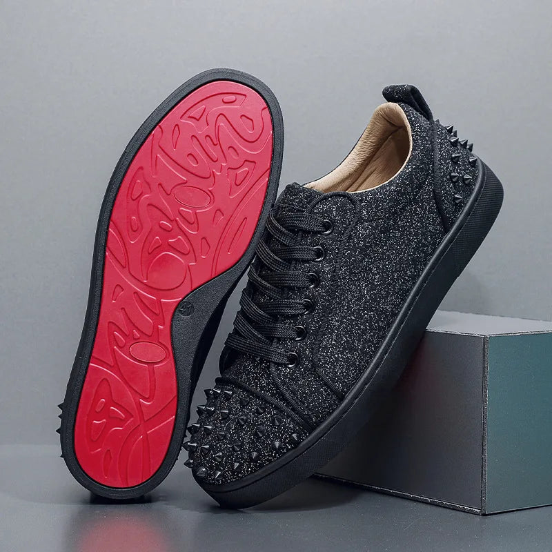 European Station Men's Casual Rivet Board Shoes Fashionable Sneakers For Man Lad Trendy Men's Footwear Flats