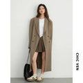 CHIC VEN Women Trench Coat Solid Loose Casual Long Overcoat Double Breasted Female Windbreak Woman Outerwears Spring Autumn 2024