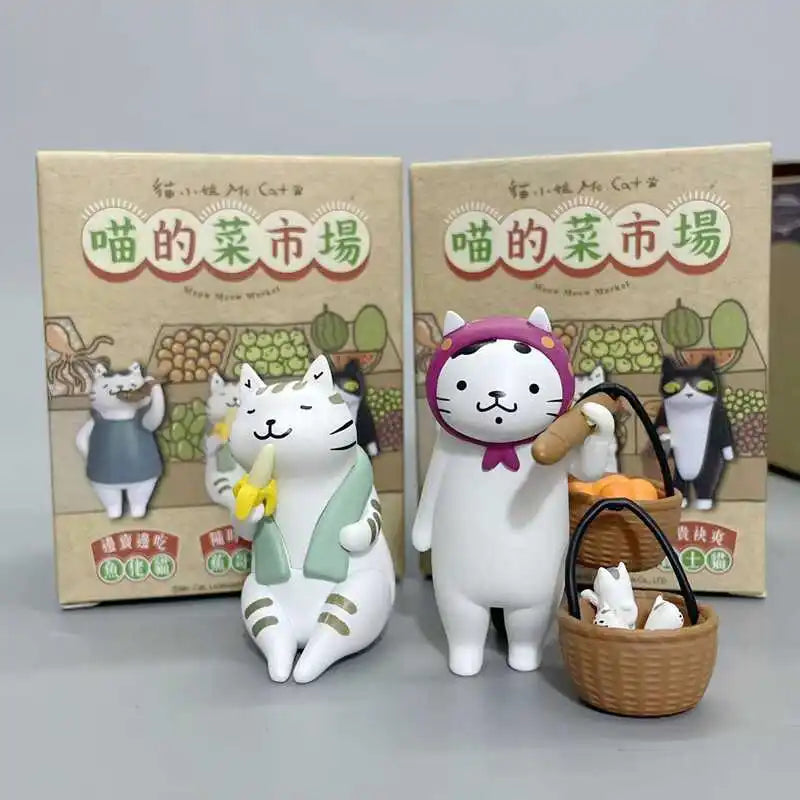 Cartoon Mofusand Meow'S Vegetable Market Series Blind Box Desktop Ornament Window Display Cute Doll Mystery Box Surprise Gifts