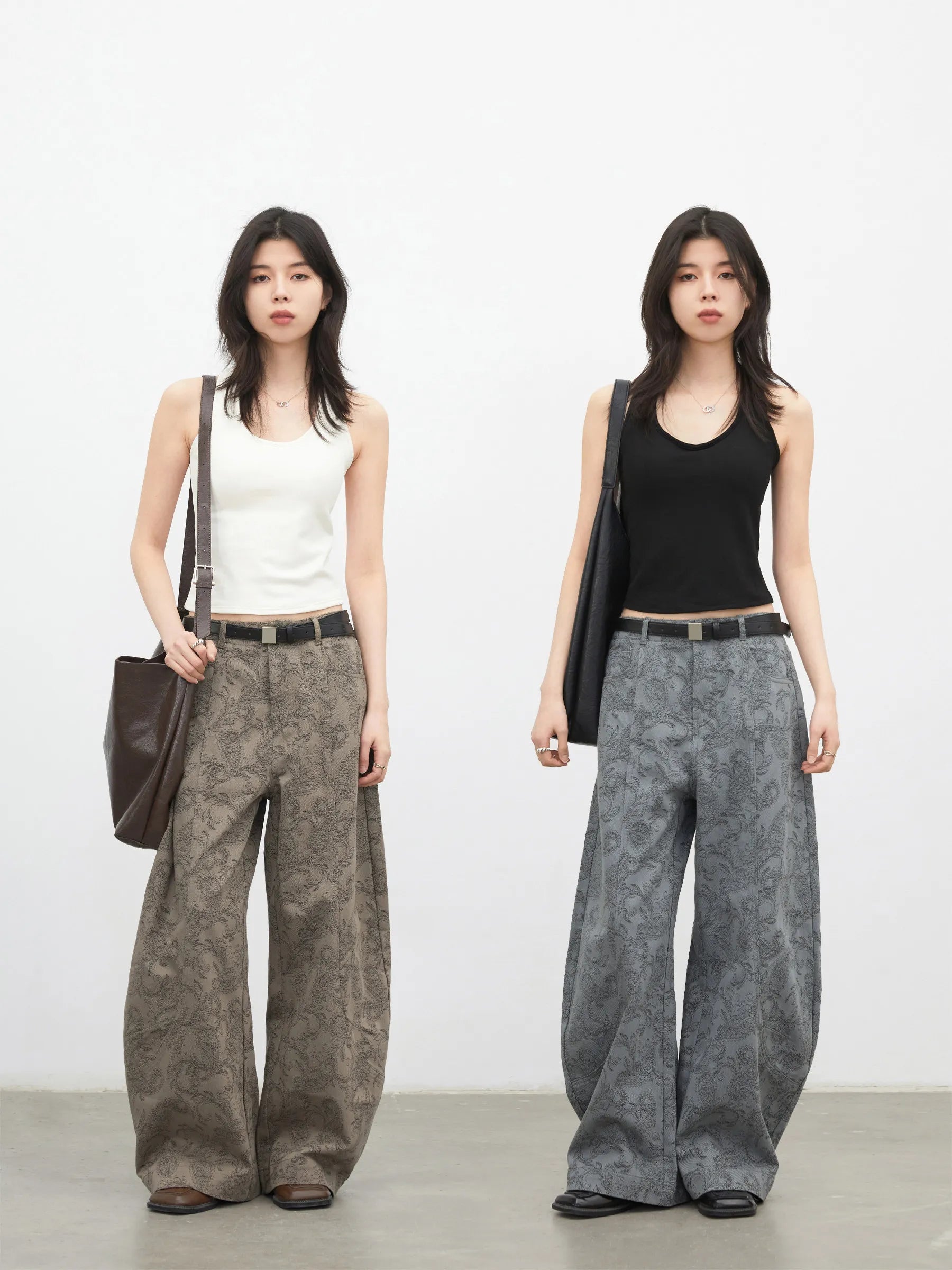 CHIC VEN New Women Jeans Loose Casual High Waist Wide Leg Denim Pants Paisley Female Trousers Spring Autumn 2026