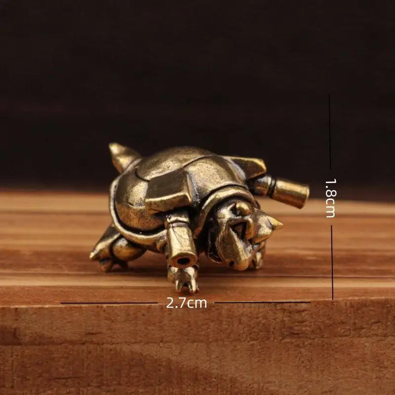 In Stock Anime Small Ornament Brass Creative Ornament Small Ornament Brass Craft Charizard Blastoise Ornament