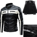 2026 Men Autumn Jacket Bomber Biker Zipper Motorcycle Faux Fur Coat Male Fleece Pilot Vintage Black Red Brown PU Leather Jacket