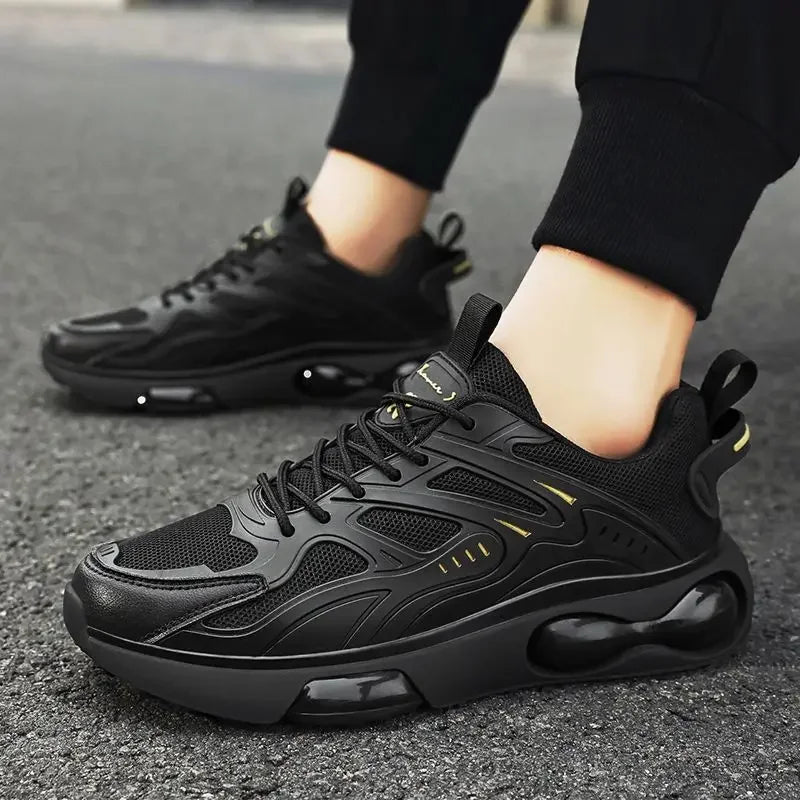 Spring Hot Sale Of The Season Men's Dad Shoes Fashionable Breathable Lightweight Air Cushion Shock Absorption Thick Bottom Simpl