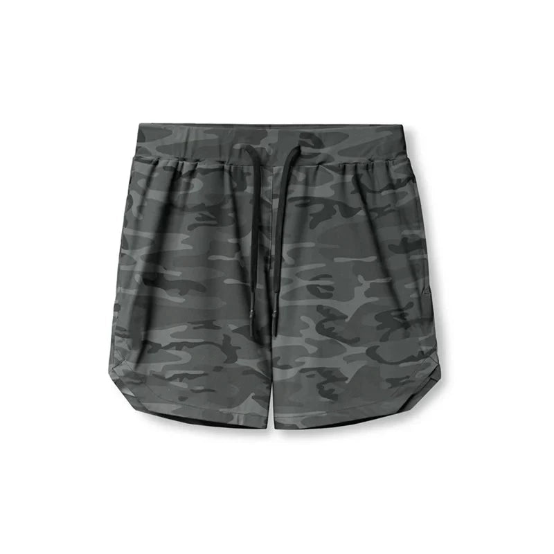 2024 Summer New Gym Jogging Exercise Shorts Men's Sports Fitness Quick-Drying Multiple Pockets Running Shorts Men's Sweatpants