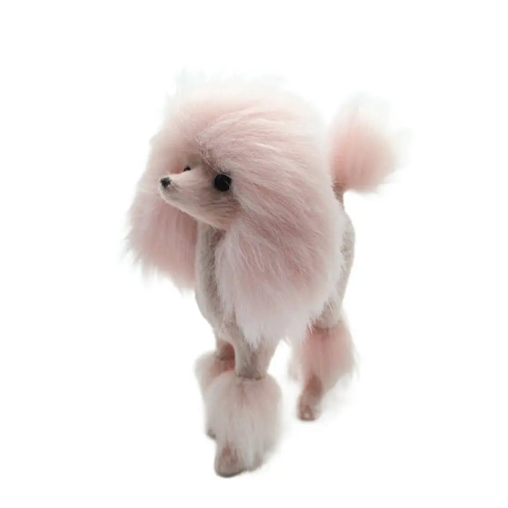 Dog Photography Props Plush Toys Home Decoration Crafts Gift Simulation Dog Poodle Figurines Desk Ornaments Miniature Figurines