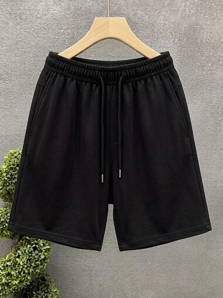 Man Solid Casual Gym Short Pant Oversized Comfortable Shorts Breathable Summer Daily Sportpants Drawstring Fashion Pants
