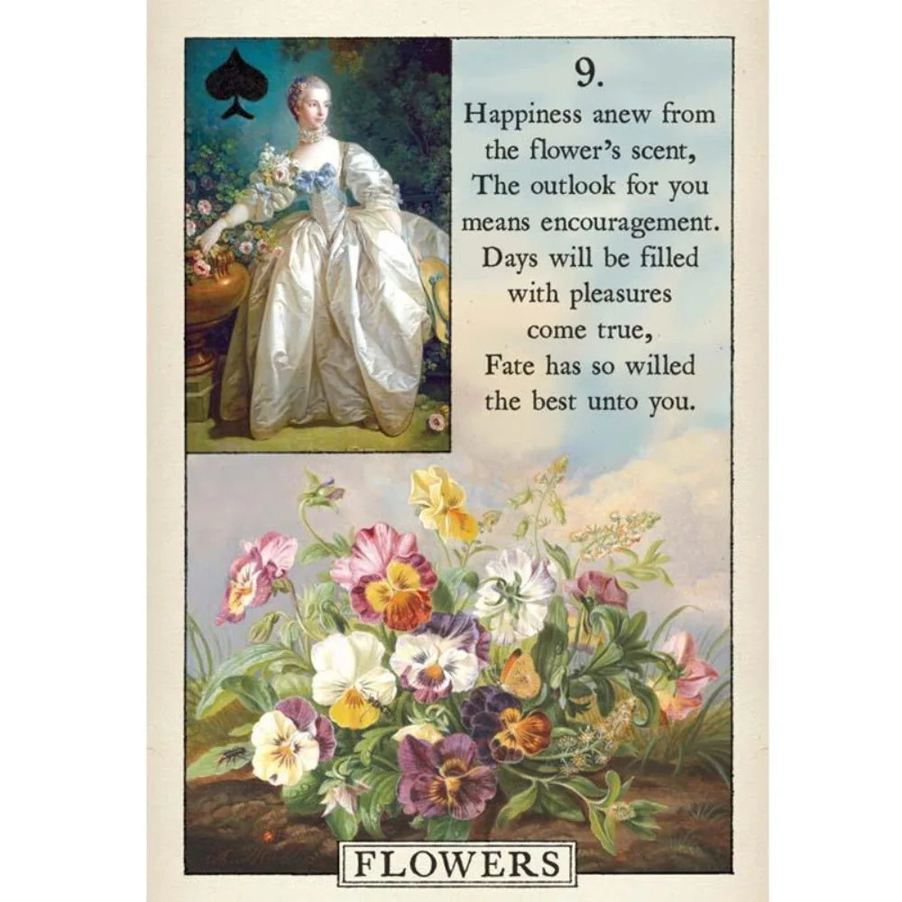 11*6.5cm English Version Blue Bird Lenormand Oracle Cards Laser Card