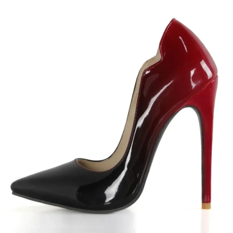 Black Sexy High Heels for Women New Fashion High-end Super High Heels 12cm Pointed Versatile Professional Luxury Single Shoes