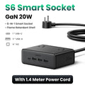 UGREEN 8 in 1 Power Strip 4 AC Outlets 3 USB-A 1 USB-C 1875W 15A 125V Surge Protector Short Circuit PC Material Indicator Light