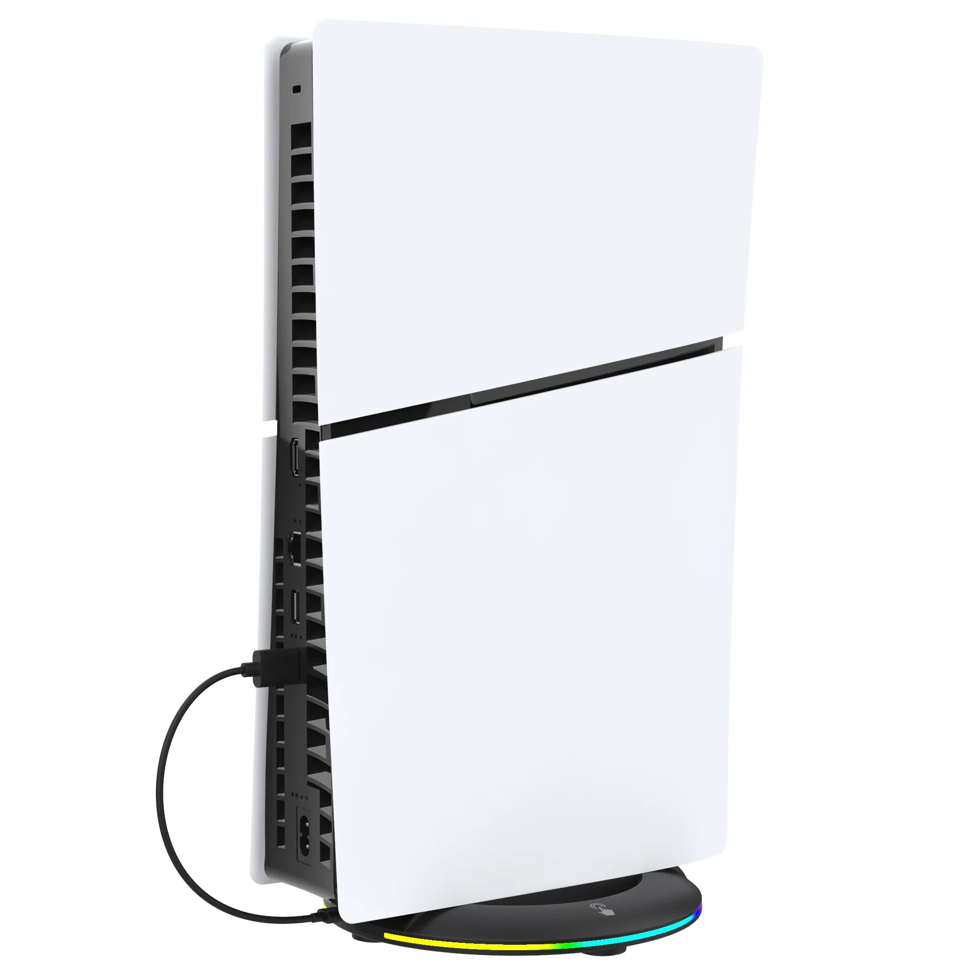 IPEGA Vertical Stand P5S025SH for PS5 Slim Disc&Digital with 14 Light Mode, Cool RGB Base Stand  for PS5 Slim Console