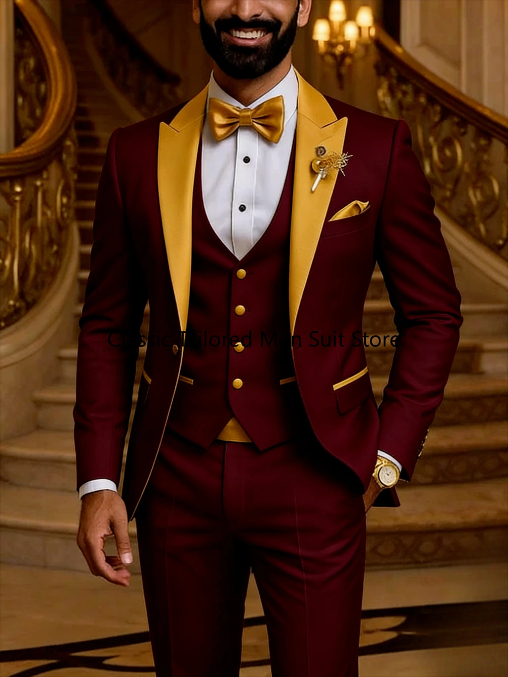 Quality Men's Suit  Fit Tuxedo 3 Pieces Suit Dress Wedding Work & Party