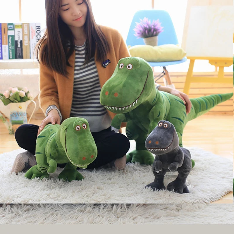 New 40-100cm Dinosaur Plush Toys Cartoon Tyrannosaurus Cute Stuffed Dolls Printing for Kids Children Boys Birthday Gifts Decor